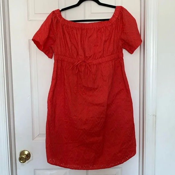 GAP Maternity Eyelet Orange Sundress - Picture 1 of 7